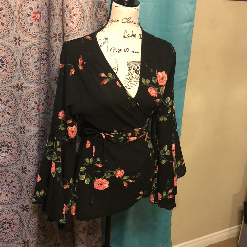 Miley and Molly wrap blouse